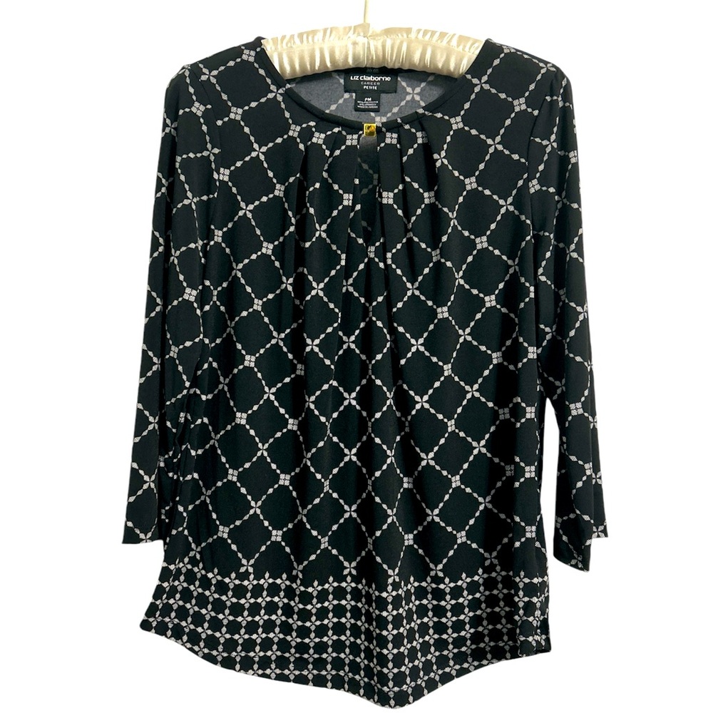 Liz Claiborne NWT Black Tunic Size Petite M